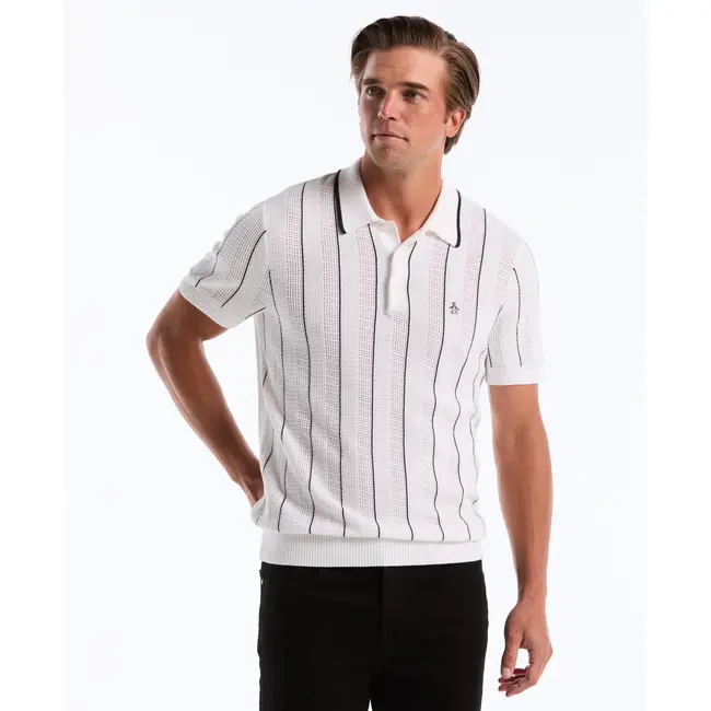 Original Penguin Mesh Polo - Bright White