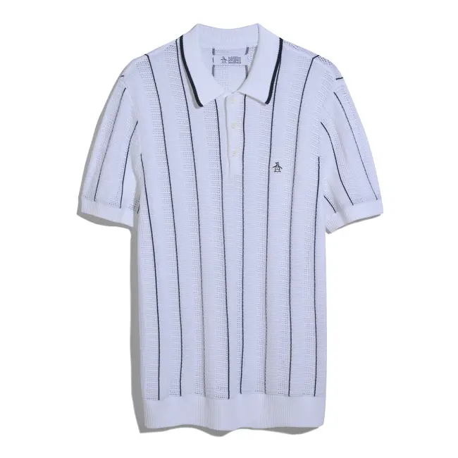 Original Penguin Mesh Polo - Bright White