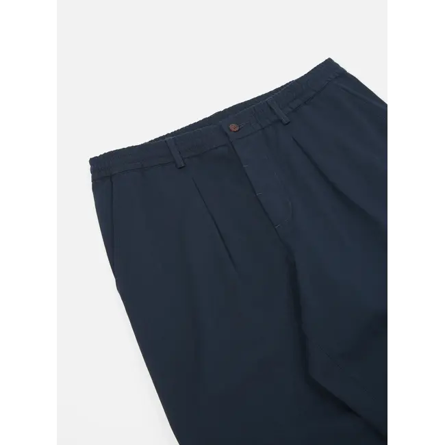Universal Works Pleated Track Pant Twill - Navy