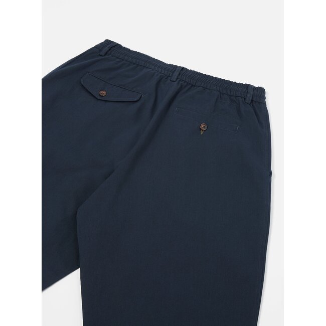 Universal Works Pleated Track Pant Twill - Navy