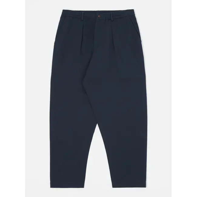 Universal Works Pleated Track Pant Twill - Navy