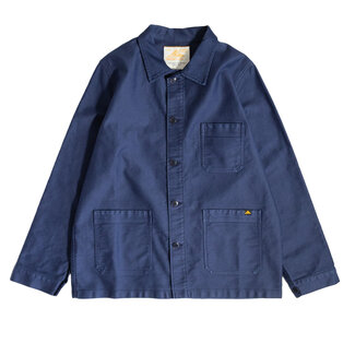 ジャケット・アウター 40s LE MONT ST MICHEL Work Jacket 1940's blue moleskin work jacket 