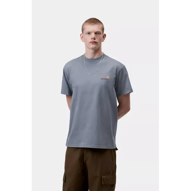Carhartt WIP S/S American Script T-Shirt – Shady Blue