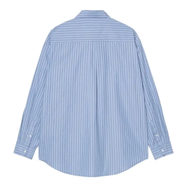 Carhartt WIP L/S Keene Shirt – Keene Stripe/ Curacao