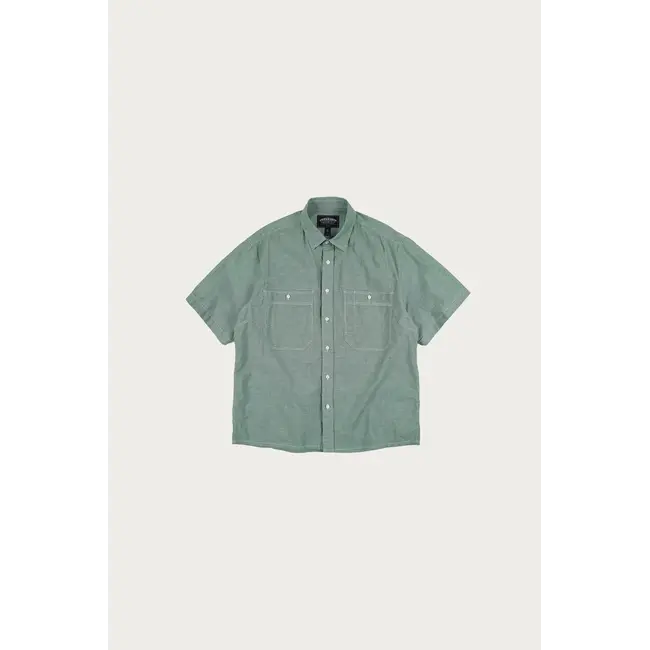 Frizmworks Chambray Big Pocket Half Shirt - Green