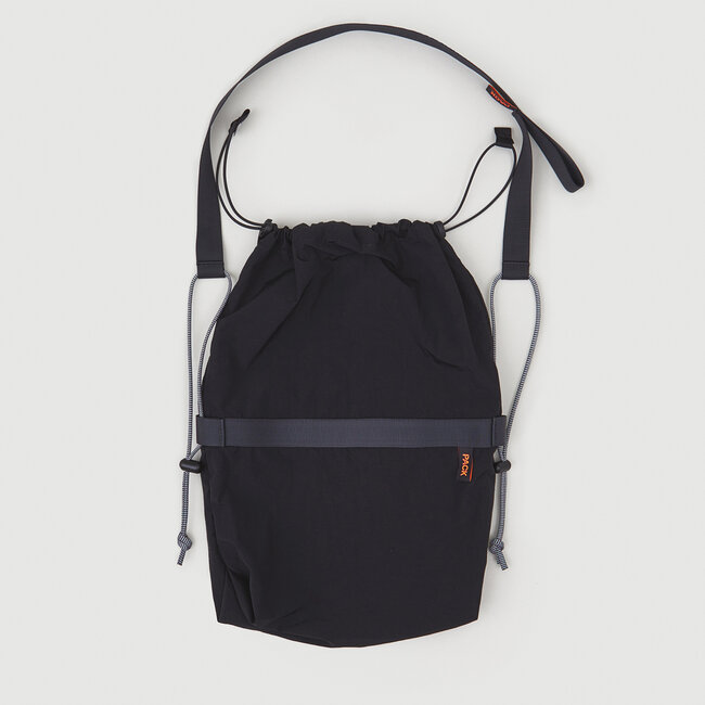 Pack Bags Medium Drawstring Sling - lead black