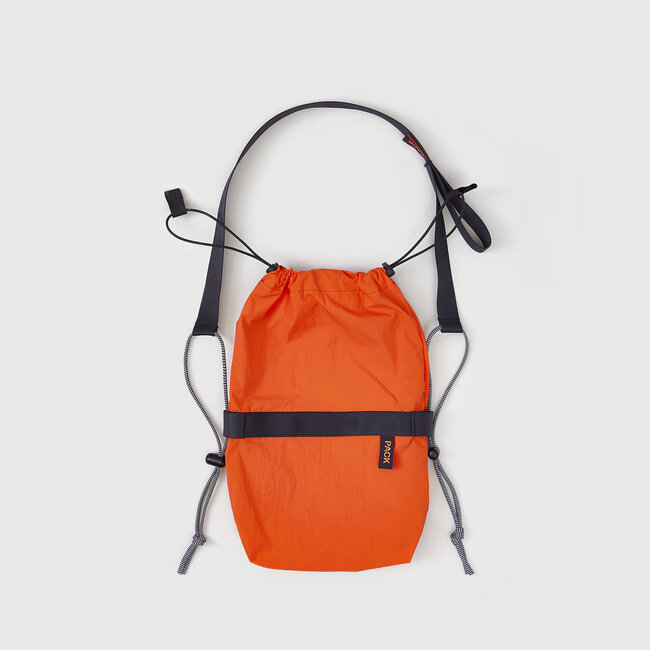 Pack Bags Small Drawstring Sling - curium orange