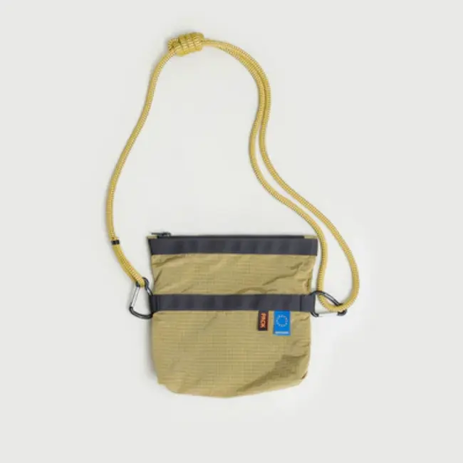 Pack Bags Small Zip Sling - sulphur green with krypton yellow rope