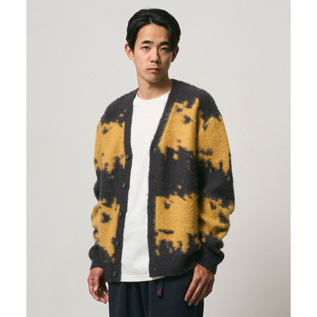 Gramicci Mohair Splatter Cardigan - Safron Splatter