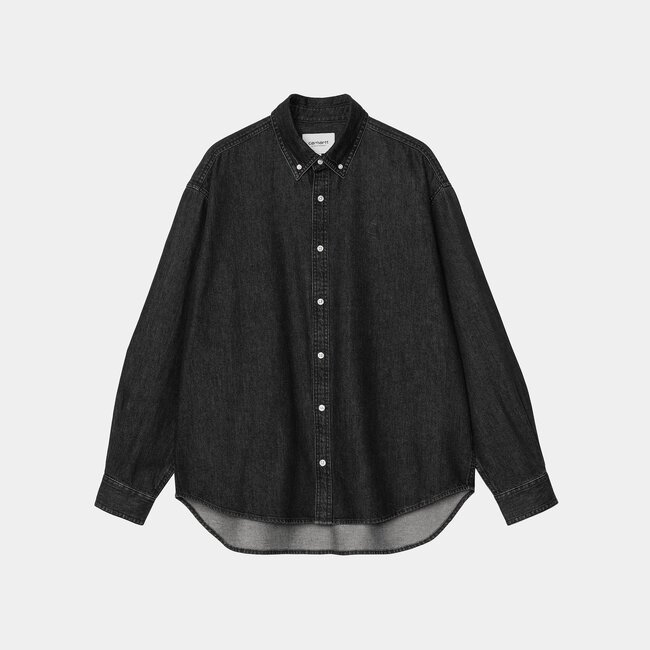 Carhartt WIP L/S Lucas Shirt - Black stone washed
