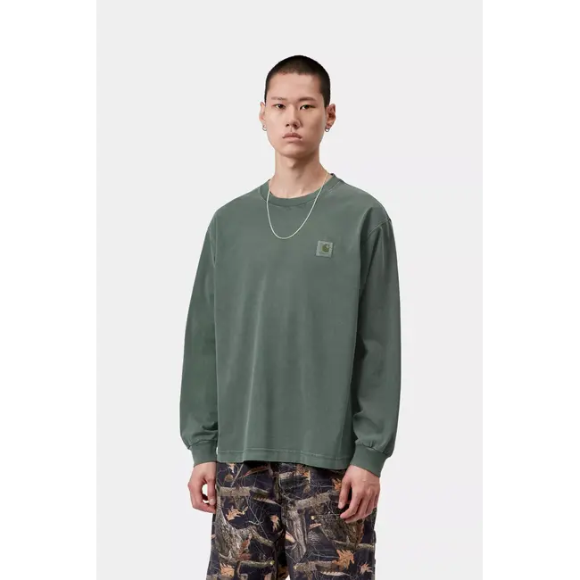 Carhartt WIP L/S Vista T-Shirt - Dark Scarab garment dyed