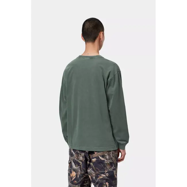 Carhartt WIP L/S Vista T-Shirt - Dark Scarab garment dyed