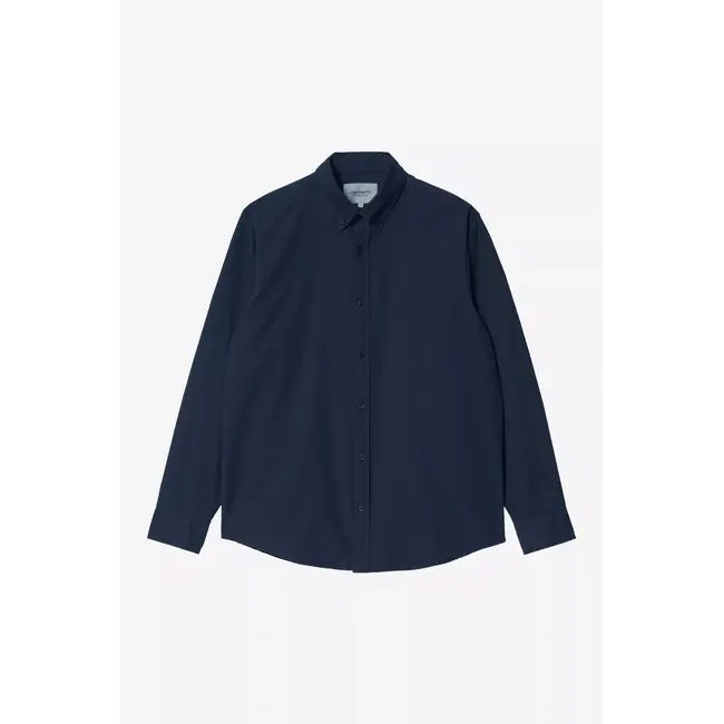 Carhartt WIP L/S Bolton Shirt - Dark Navy garment dyed
