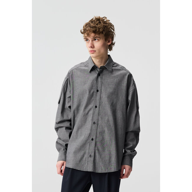 Adnym Atelier Sergeant Shirt - Grey Chambray