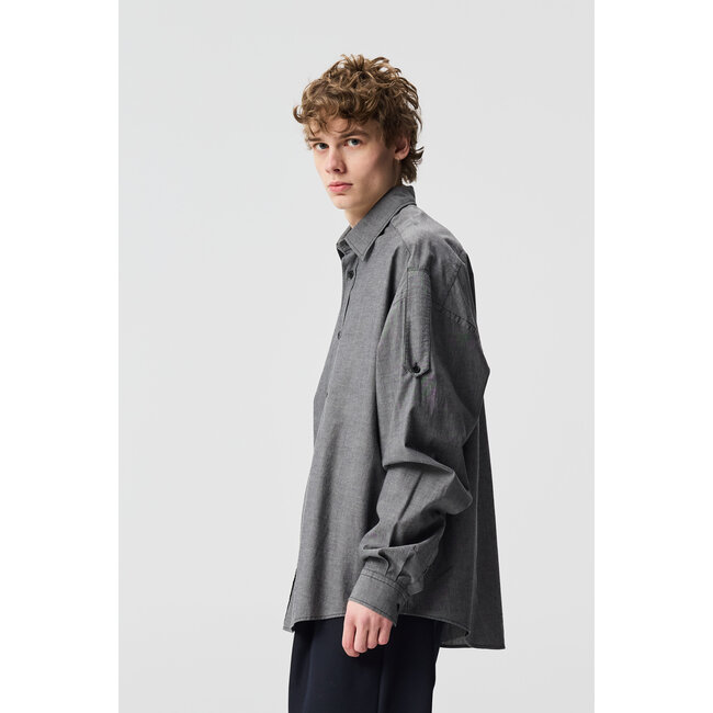 Adnym Atelier Sergeant Shirt - Grey Chambray