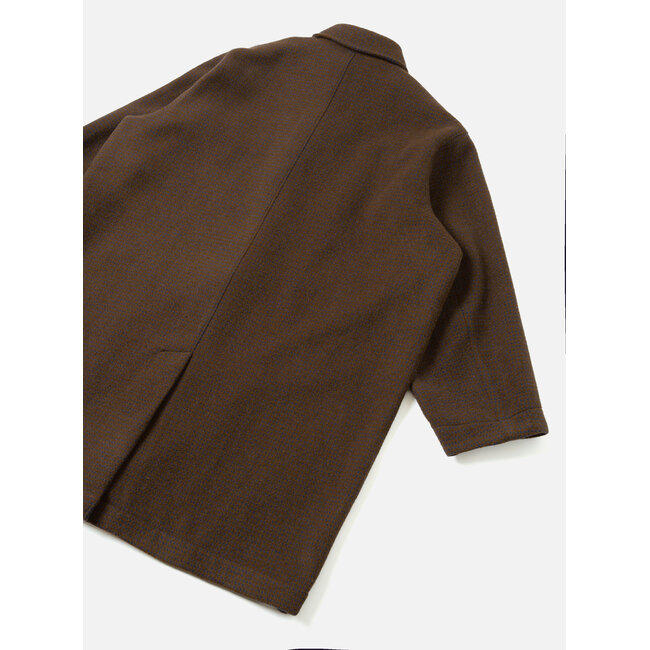Universal Works Stan Coat - Navy/Brown
