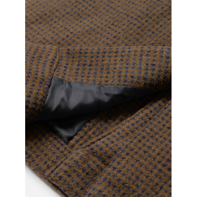 Universal Works Stan Coat - Navy/Brown