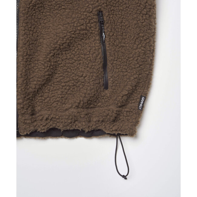 Gramicci Reversible Sherpa Jacket - Dark Brown / Black