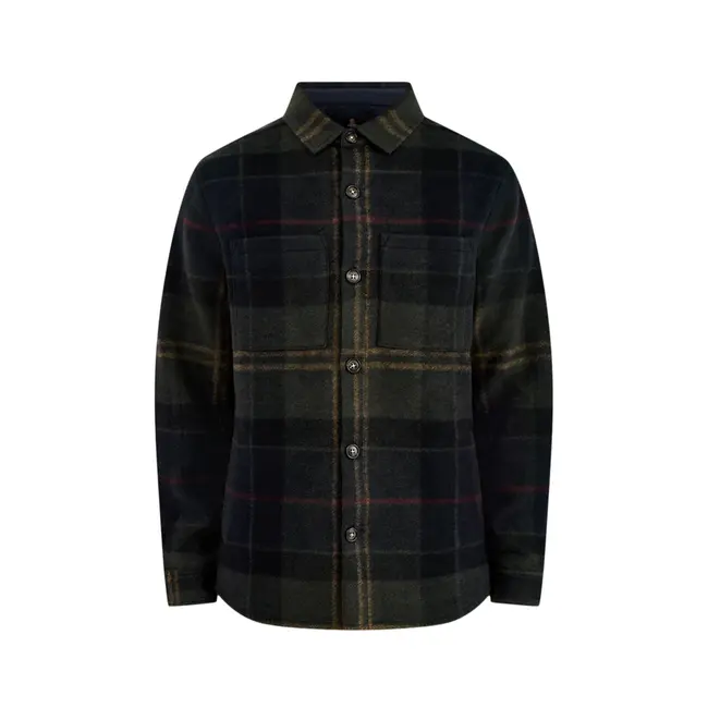 Barbour Woodlane Brushed Check Overshirt - Shadow Classic Tartan