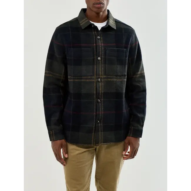 Barbour Woodlane Brushed Check Overshirt - Shadow Classic Tartan