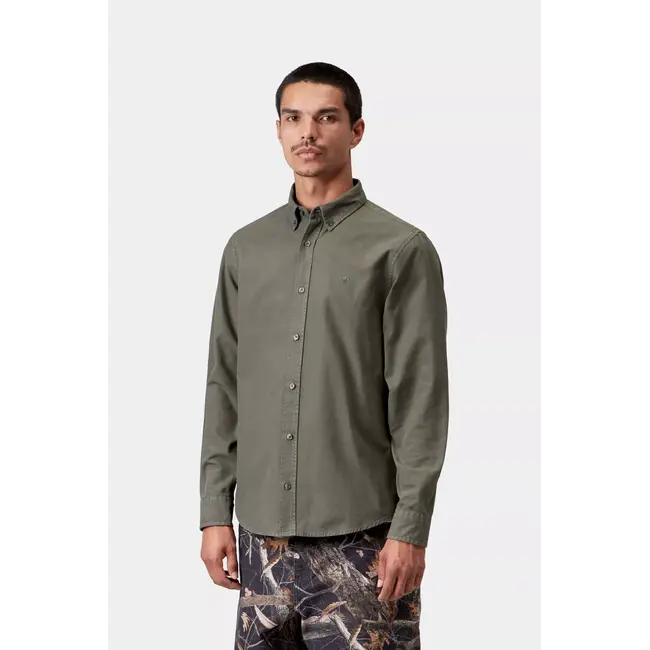 Carhartt WIP L/S Bolton Shirt - Shungite garment dyed