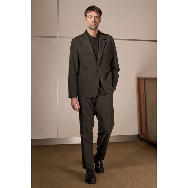 About Companions JOSTHA Trousers - Eco Flannel Black Olive
