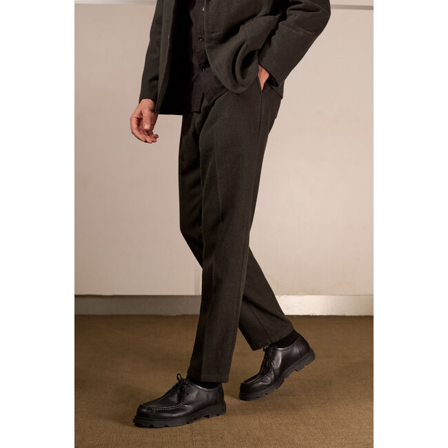 About Companions JOSTHA Trousers - Eco Flannel Black Olive