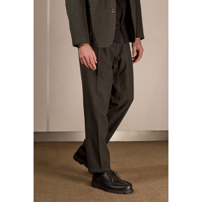 About Companions JOSTHA Trousers - Eco Flannel Black Olive