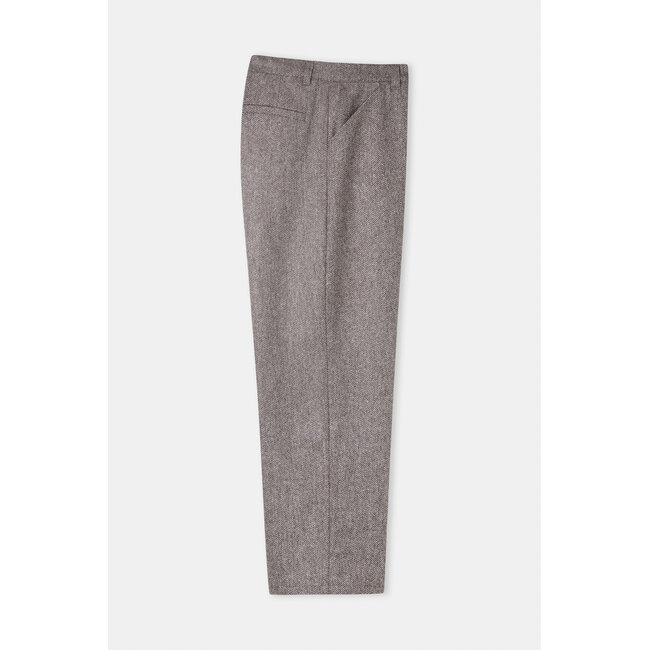 About Companions CARLO Trousers - Lambswool Herringbone Taupe