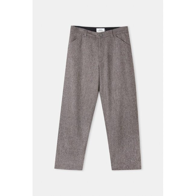 About Companions CARLO Trousers - Lambswool Herringbone Taupe
