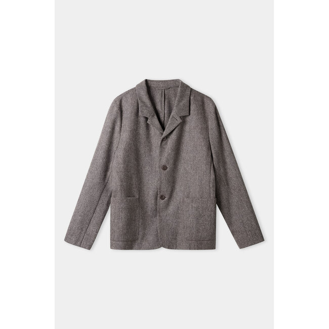 About Companions ELMAR Blazer - Lambswool Herringbone Taupe