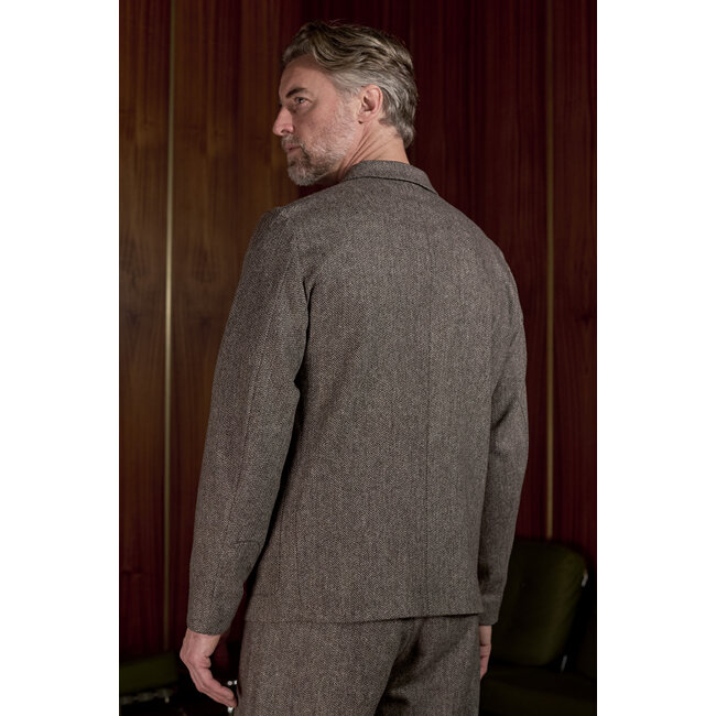 About Companions ELMAR Blazer - Lambswool Herringbone Taupe
