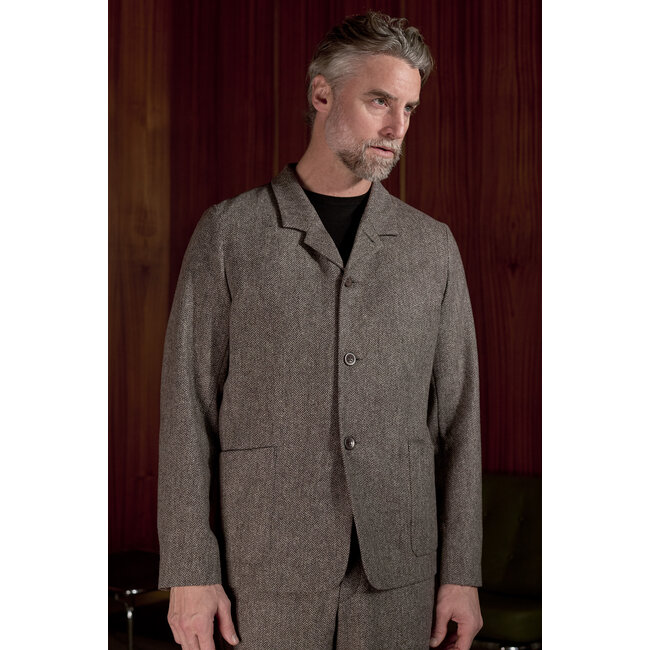 About Companions ELMAR Blazer - Lambswool Herringbone Taupe