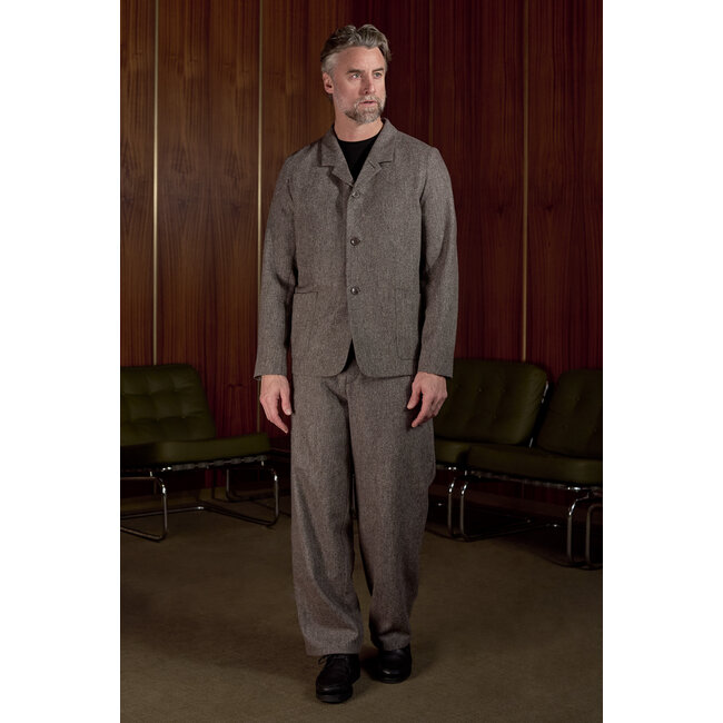 About Companions ELMAR Blazer - Lambswool Herringbone Taupe