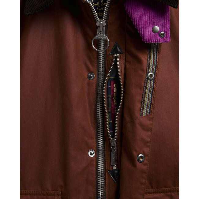 Barbour Barbour X Paul Smith Key Transport Wax Jacket - Russet