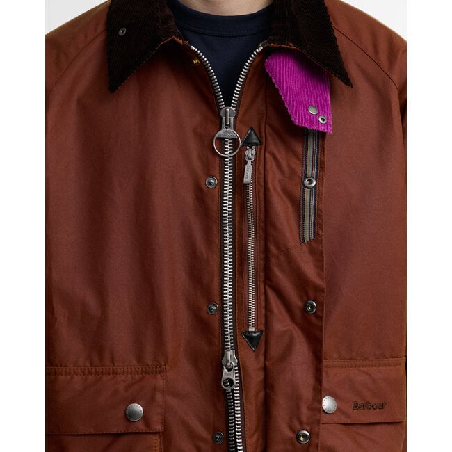 Barbour Barbour X Paul Smith Key Transport Wax Jacket - Russet
