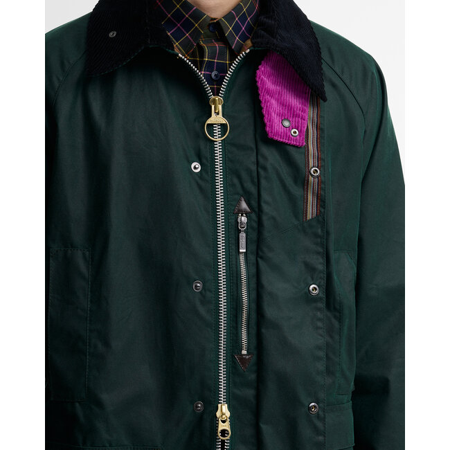 Barbour Barbour X Paul Smith Gamefair Wax Jacket - Bottle Green