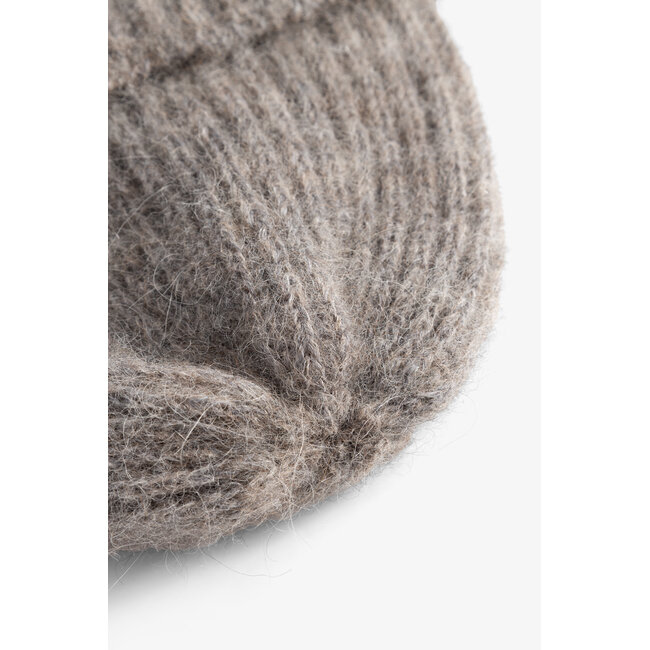 Norse Projects Alpaca Wool Chunky Rib Beanie - Walnut