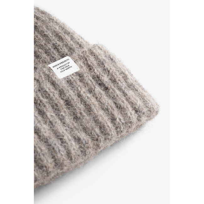 Norse Projects Alpaca Wool Chunky Rib Beanie - Walnut
