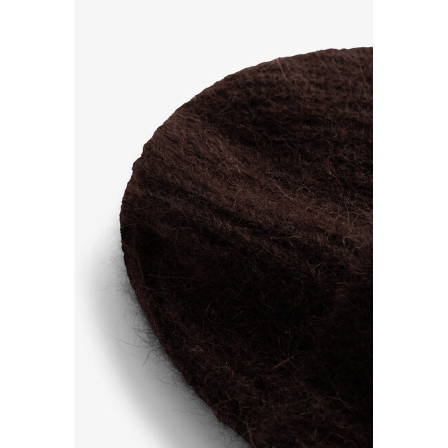Norse Projects Alpaca Wool Chunky Rib Beanie - Delicioso Brown
