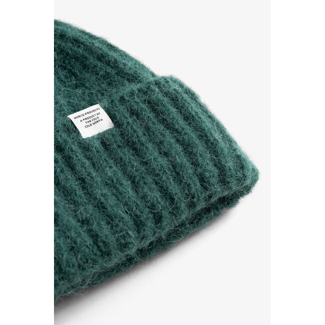 Norse Projects Alpaca Wool Chunky Rib Beanie - North Sea