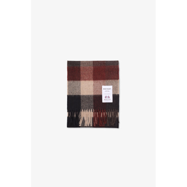 Norse Projects Norse Moon Merino Lambswool Checked Scarf - Espresso