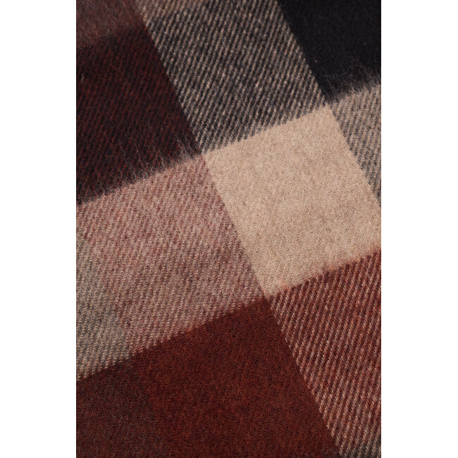 Norse Projects Norse Moon Merino Lambswool Checked Scarf - Espresso
