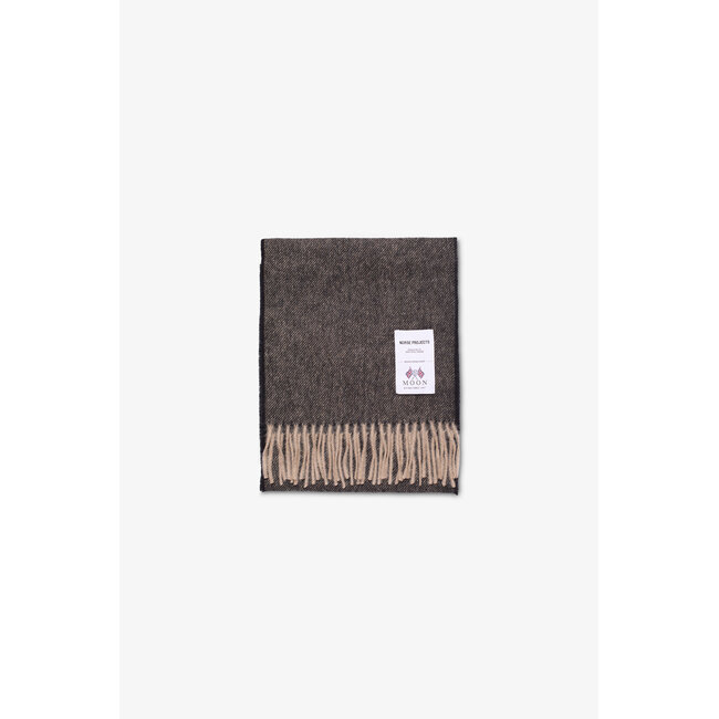 Norse Projects Norse Moon Merino Lambswool Scarf - Seal Brown