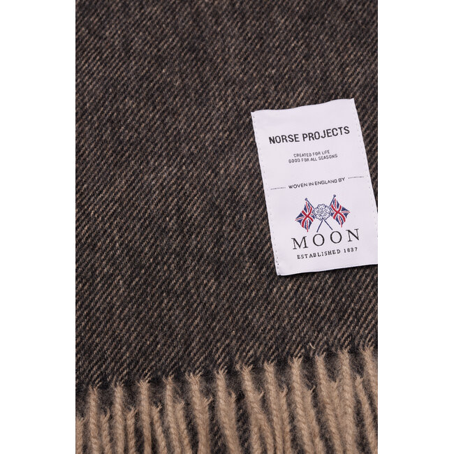 Norse Projects Norse Moon Merino Lambswool Scarf - Seal Brown