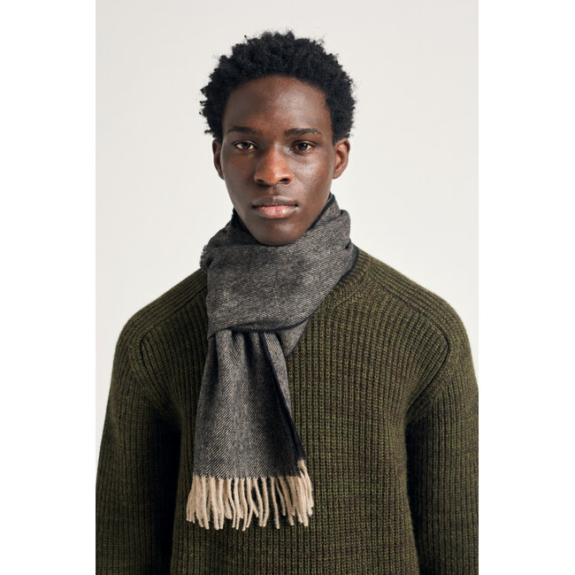 Norse Projects Norse Moon Merino Lambswool Scarf - Seal Brown