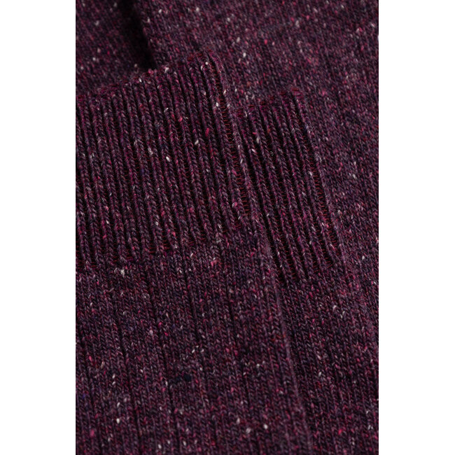 Norse Projects Bykle Neps Wool Rib Sock - Darkest Purple