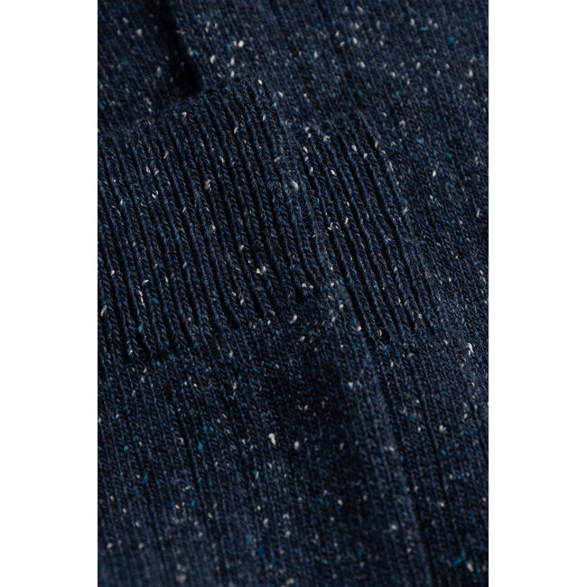 Norse Projects Bykle Neps Wool Rib Sock - Dark Navy