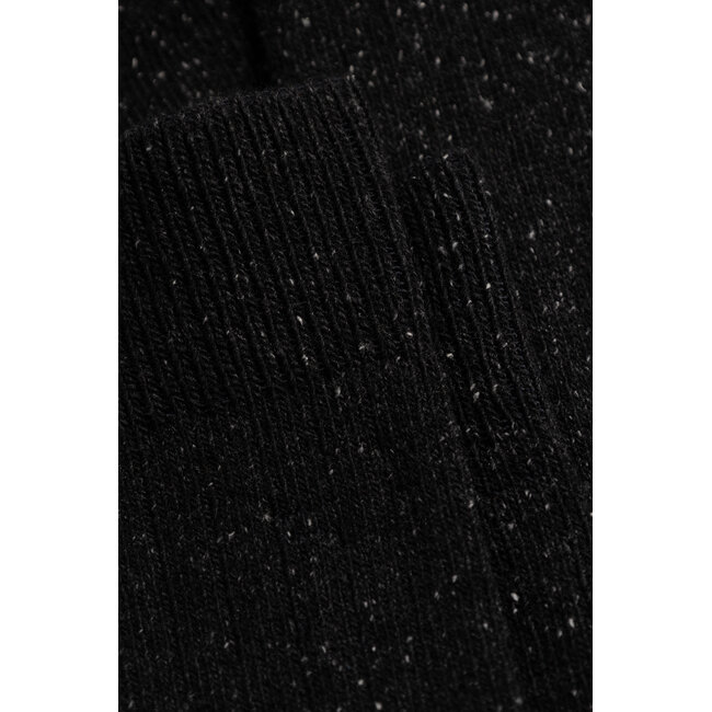 Norse Projects Bykle Neps Wool Rib Sock - Charcoal Melange