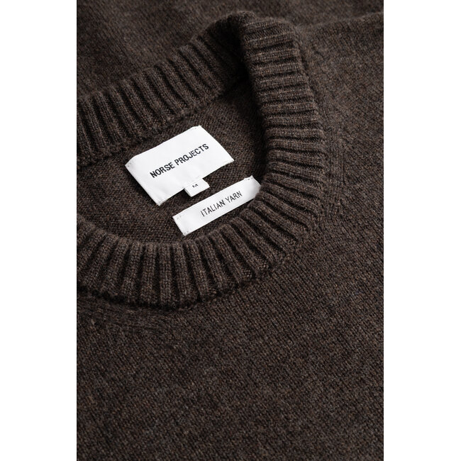 Norse Projects Stensmark Merino Lambswool Sweater - Heathland Brown